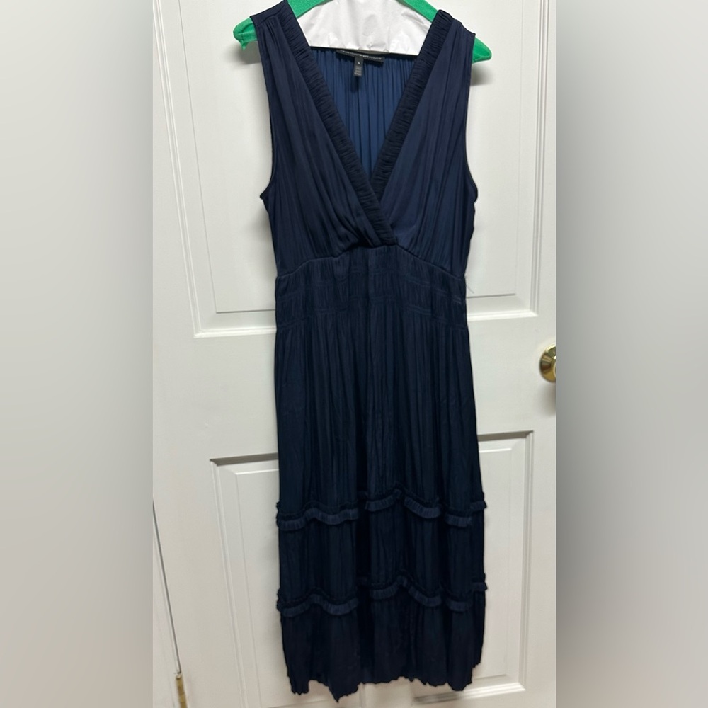 Navy Silk Dress